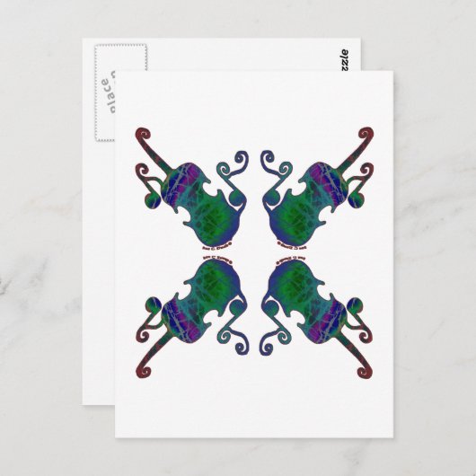 VIER FANCY VIDDELEN BRIEFKAART (Voorkant / Achterkant)