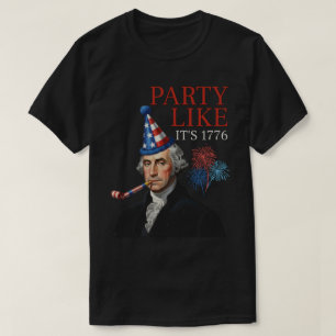 Vier Feest Als Het 1776 – George Washington T-shirt