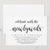 Vier Feest Met De Jonggehuwden, Trouwen Op De Vluc Kaart (Voorkant / Achterkant)