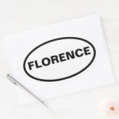 VIER Florence, Alabama Ovale Sticker (Envelop)