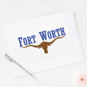 VIER Fort Worth Flag Rechthoekige Sticker (Envelop)
