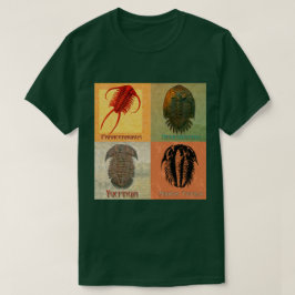 Vier Fossil Trilobite Montage T-shirt