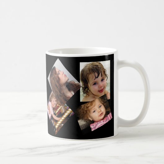 Vier Fotocollage-Sjabloon Koffiemok (Rechts)