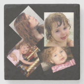 Vier Fotocollage-Sjabloon Stenen Onderzetter (Voorkant)