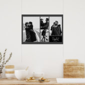 Vier foto's Blinde en Witte Typografie Weddenschap Poster (Keuken)