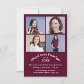 Vier foto's Collage Bourgogne- 3x5 Afstuderen Kaart (Voorkant)