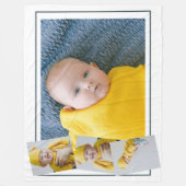 Vier fotosjabloon gepersonaliseerd fleece deken (Voorkant)