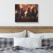 Vier Franse Kuirassiers Canvas Afdruk (Insitu (Slaapkamer))