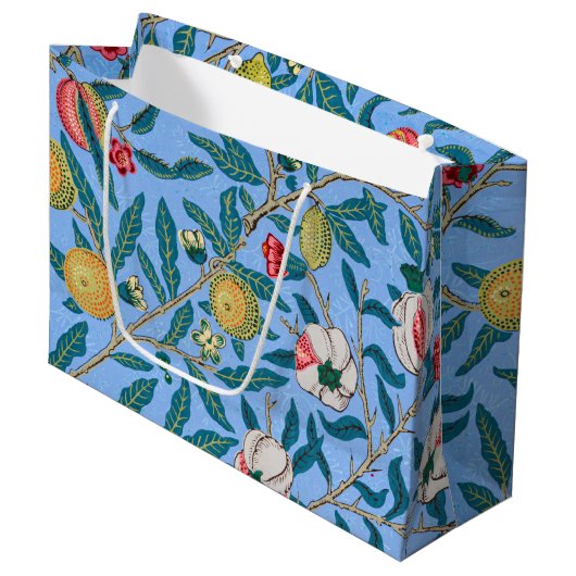 Vier fruit, William Morris Large Gift Bag Groot Cadeauzakje (Voorkant Gekanteld)