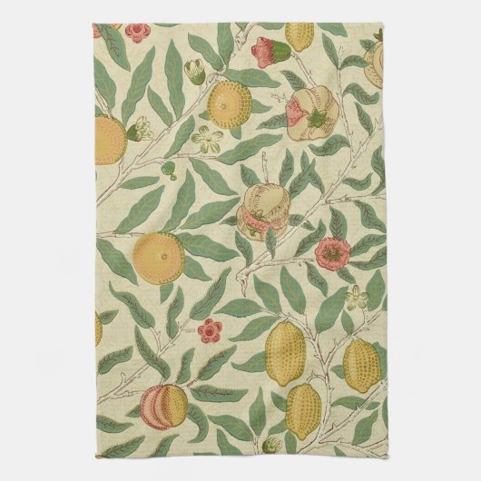 Vier fruit, William Morris Theedoek (Verticaal)