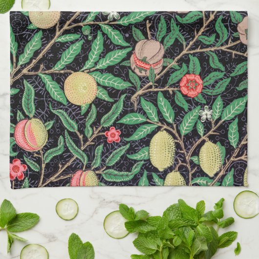 Vier fruit, William Morris Theedoek (Gevouwen)