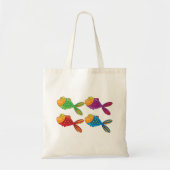Vier Funny Fish Canvas tas (Voorkant)