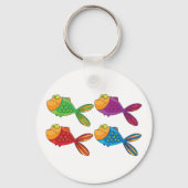 Vier Funny Fish Sleutelhanger (Achterkant)