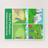 Vier Funny Golfer Cartoons Jigzaag Puzzle Legpuzzel (Horizontaal)