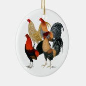 Vier Gamecocks Keramisch Ornament (Rechts)