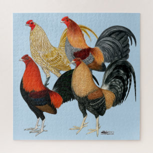 Vier Gamecocks Legpuzzel