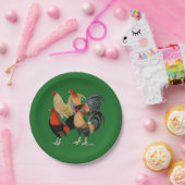 Vier Gamecocks Papieren Bordje (Feest)