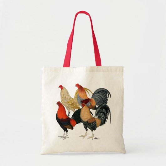 Vier Gamecocks Tote Bag (Voorkant)