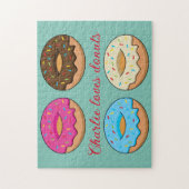 Vier geassorteerde donuts patroon | personaliseren legpuzzel (Verticaal)