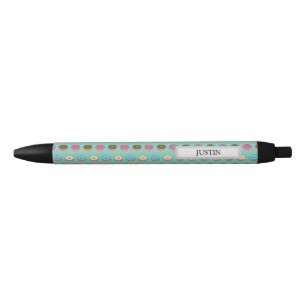Vier geassorteerde donuts patroon personaliseren zwarte inkt pen
