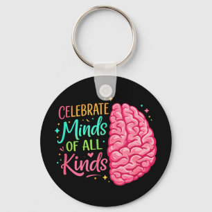 Vier geesten van alle soorten neurodiversiteit bew sleutelhanger