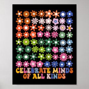 Vier Geesten Van Allerlei Soorten Groovy Bloem Aut Poster
