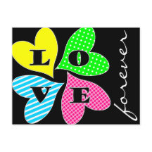 Vier gekleurde harten