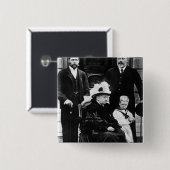 Vier generaties Victoriaans Royaliteit Vierkante Button 5,1 Cm (Voorkant /achterkant)