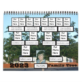 Vier Generation Photo Family Tree Agenda Kalender