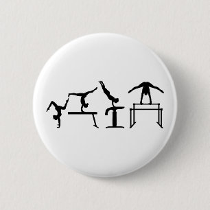 Vier gevecht Quadrathlon Gymnastiek Ronde Button 5,7 Cm