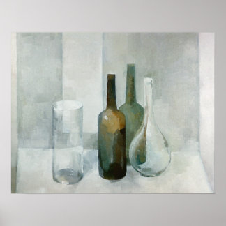 Vier glazen objecten poster