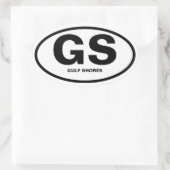 VIER Golfkusten, Alabama "GS" Ovale Sticker (Tas)