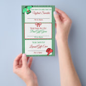 Vier grappige kerstspelletjes flyer (Hand)