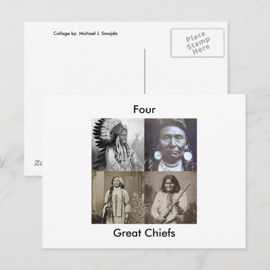 Vier grote Briefkaarten (Voorkant / Achterkant)