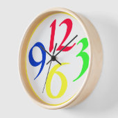 Vier grote gekleurde getallen, gele rand (Hoek)