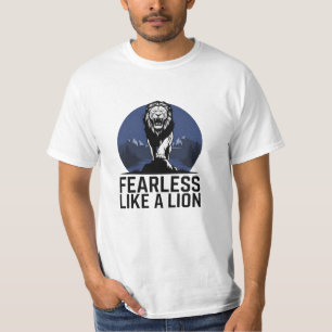 Vier grote katten met leeuwenkunst t-shirt
