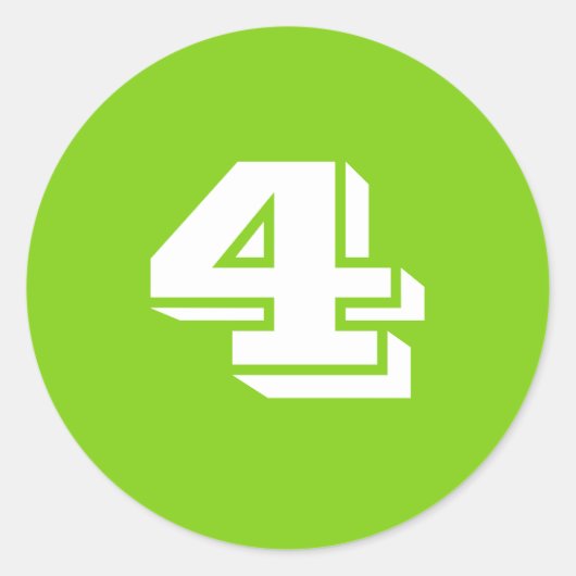 Vier grote ronde groene stickers van Janz (Voorkant)