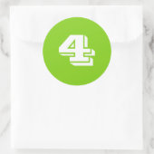 Vier grote ronde groene stickers van Janz (Tas)