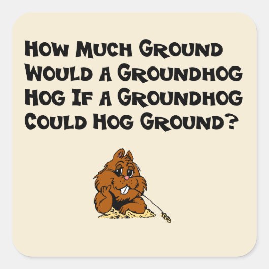 Vier Groundhog Day Sticker (Voorkant)