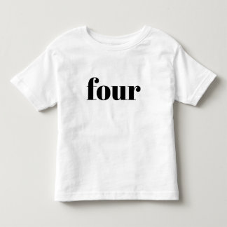 Vier - Happy Birthday Shirt voor kinderen