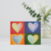 Vier harten Liefde Persoonlijke Kunst Briefkaarten (Staand voorkant)