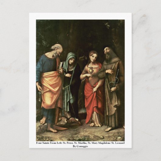 Vier heiligen briefkaart (Voorkant)