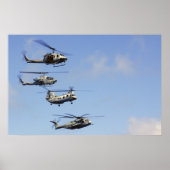 Vier helikopters poster (Voorkant)