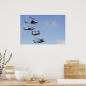 Vier helikopters poster (Keuken)