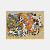 vier hemeldieren fleece deken (Voorkant (Horizontaal))