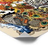 vier hemeldieren poster (Hoek)