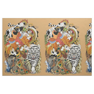 vier hemeldieren stof