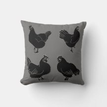 Vier Hens~Silhouette~Pattern