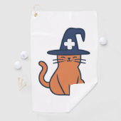 Vier Herfst met een Feline Twist - One Spooky Nu Golfhanddoek (Insitu)