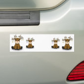 Vier Herten Bumpersticker (Op auto)